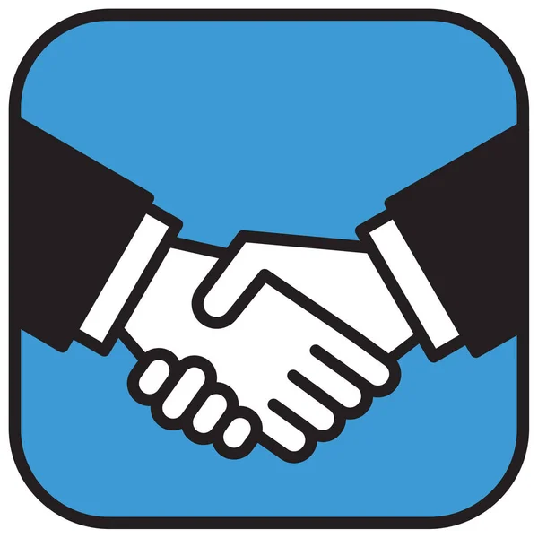 Handshake Icon Logo Business Concept Vector Illustration Two Businessmen Shaking — Vetor de Stock