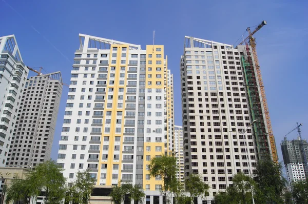 Ciudad de Heihe. Edificios en construcción — Foto de Stock