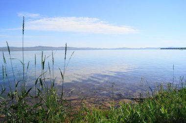Lake Shira (Khakassia). Summer day, water landscape clipart