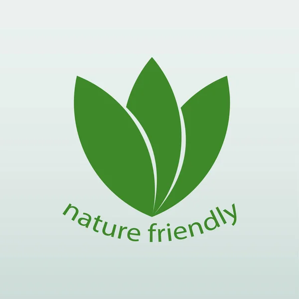 Logo Étiquette Respectueux Nature Tags Avec Texte Illustration Vectorielle — Image vectorielle