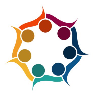 Çember oluşturun. El ele tutuşuyorlar. Zirve çalışanları aynı güç odasında toplanıyorlar..