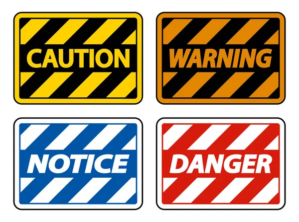 Caution Warning Notice Danger Sign — Stockvektor