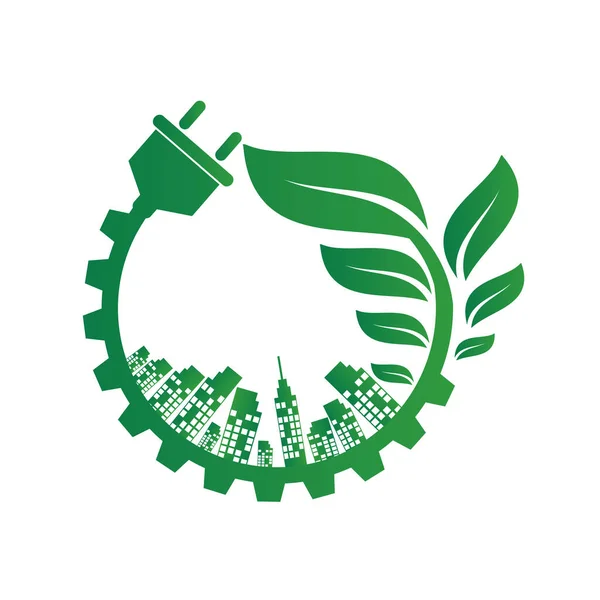 Natural Energy Ecology Environmental Help World Eco Friendly Ideas — Vettoriale Stock
