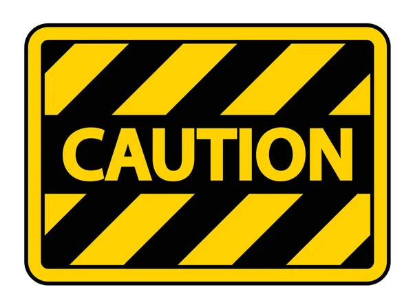 Caution Sign White Background — Stock Vector