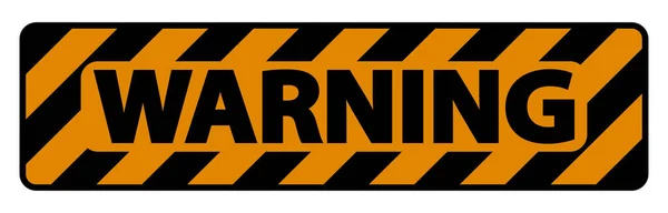 Warning Sign White Background — Stock Vector