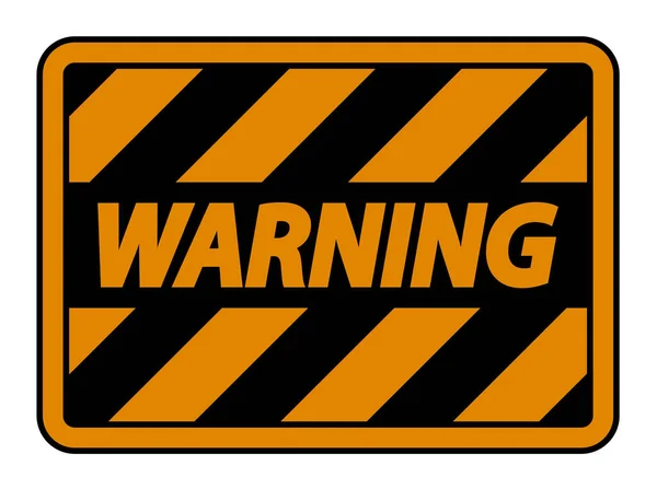 Warning Sign White Background — Stock Vector