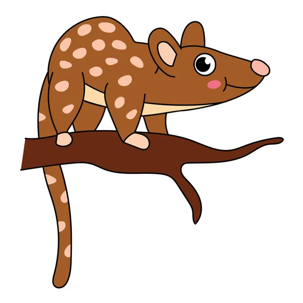 Cute Tiger Quoll Ilustracja Wektor — Wektor stockowy