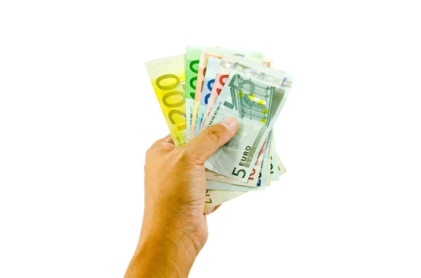 Hand som håller sedlar — Stockfoto