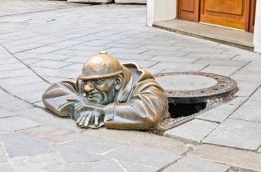 bronz heykel, bratislava, Slovakya