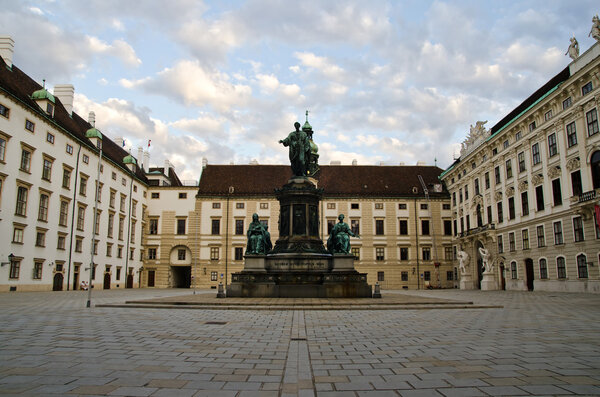 Amalienburg in Vienna with Renaissance Fountain