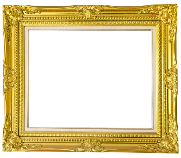 Beyaz arka plan üzerinde izole antika altın çerçeve