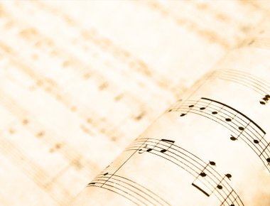 eski kağıt levha müzik notlar