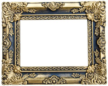 Antique frame isolated on white background with clipping path clipart