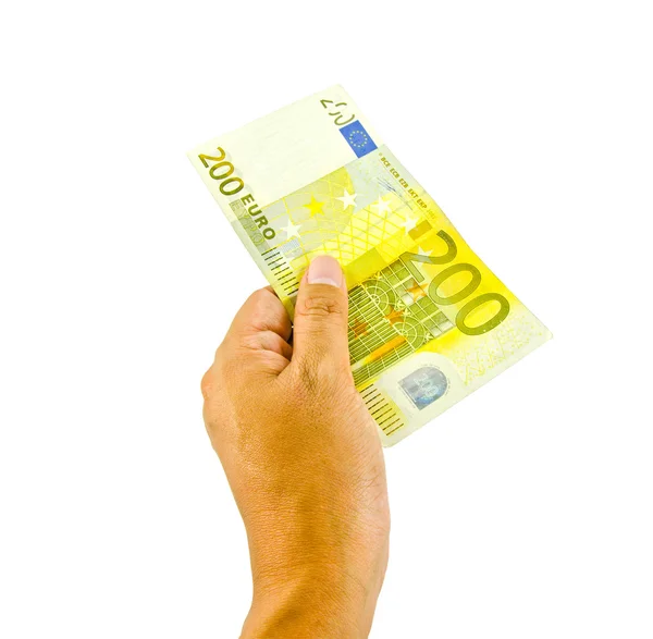 Hand holding banknote — Stock Photo, Image