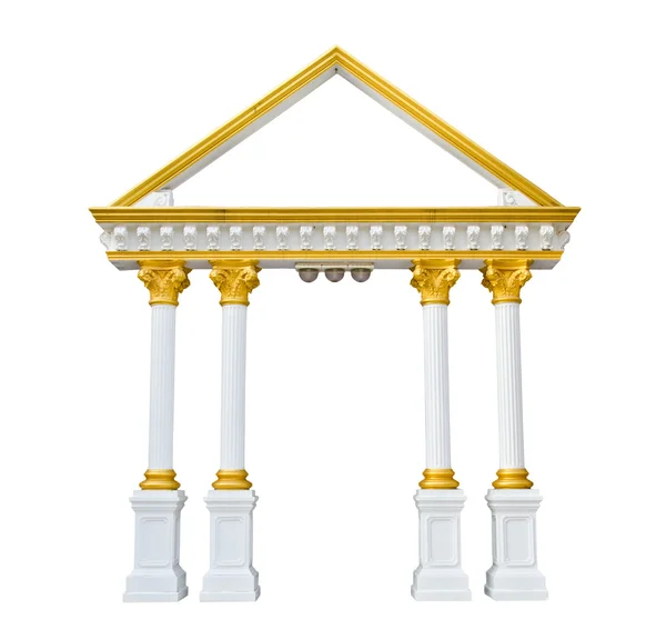Roman columns gate isolated on white — Stock Photo, Image