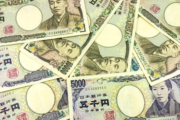 Japanese yen notes. Currency of Japan