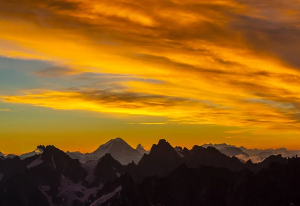Цвета Восхода Солнца Альпах Летом — стоковое фото