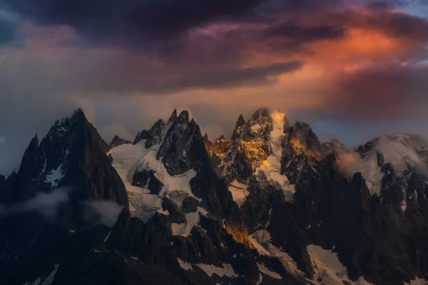 Beautiful Sunrise Colours French Alps Summer — Stock Photo, Image