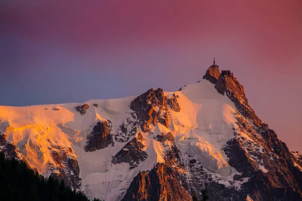 Hermosos Colores Del Amanecer Los Alpes Verano — Foto de Stock