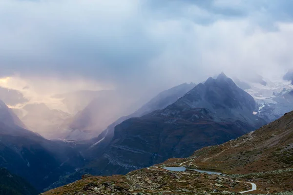 Beautiful Scenery Swiss Alps Summer Matterhorn Peak Background — Photo