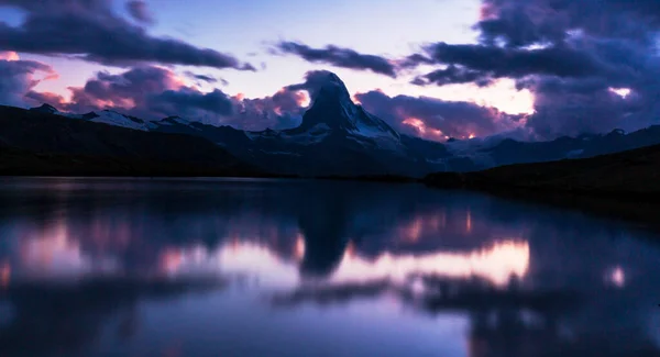 Beautiful Scenery Swiss Alps Summer Matterhorn Peak Background — Stock Photo, Image