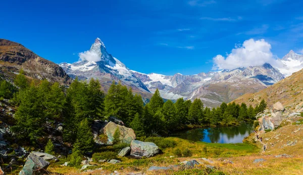 Beautiful Landscape Swiss Alps Summer Matterhorn Background — 스톡 사진