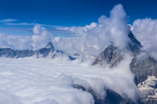 Beau Paysage Alpin Dans Les Alpes Suisses Hiver Avec Paysage — Photo
