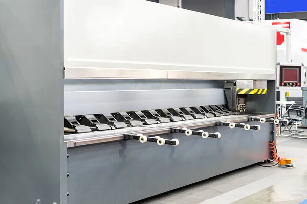 High Precision Cnc Grooving Notching Cutting Machine Metal Sheet Steel — Stock Photo, Image