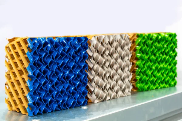 Various Color Texture Rhombic Structure Ventilation Cooling Pad Honeycomb Filter — Zdjęcie stockowe
