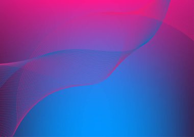 soyut arkaplan mavi ve mavi dalga çizgisi arkaplan resimleme vektörü için pürüzsüz