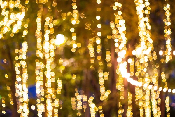 Decoratieve Outdoor String Lichten Opknoping Boom Tuin Nachts Tijd — Stockfoto