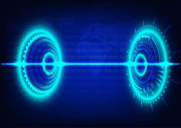 grafik tasarımı çember çember parlama konsepti hitech teknoloji ağ bağlantısı gelecekteki gelecekçi bağlantı iletişim vektör çizimi