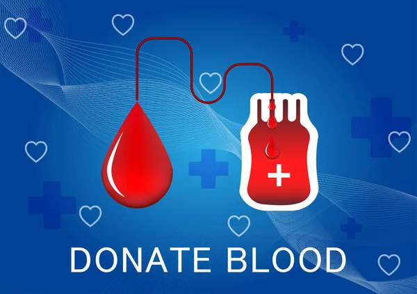 图形图像血袋概念捐赠血液载体图解 — 图库矢量图片
