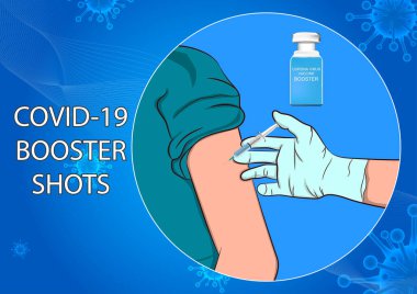 COVID-19 vaccine boosters can further enhance or restore protection that might have decreased over time vector illustration clipart