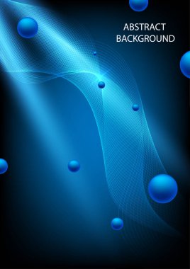 soyut arkaplan çizgisi mavi top parlaklığı mavi vektör çizimi ile paralel