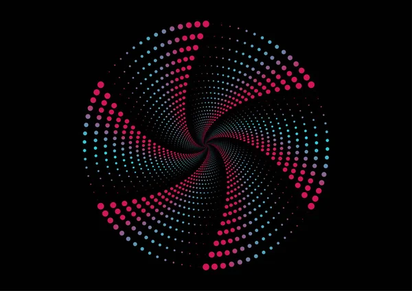 Abstract Background Spiral Dot Pink Blue Color Background Vector Illustration — ストックベクタ