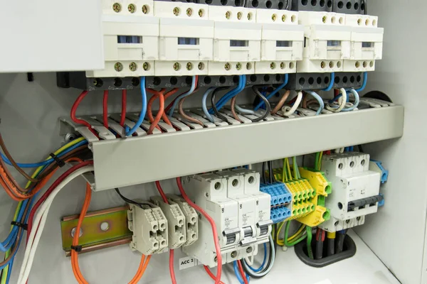 Control Cabinet Electric Board Circuit Ship Industry — Foto de Stock