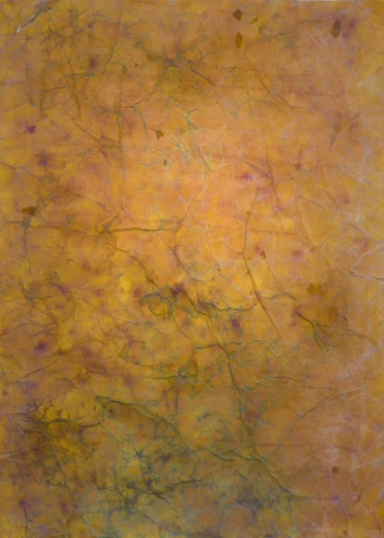 Paper with yellow and brown paint abstract — Stock Photo, Image