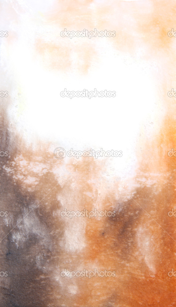 Abstract hand drawn watercolor background: brown and orange blurs