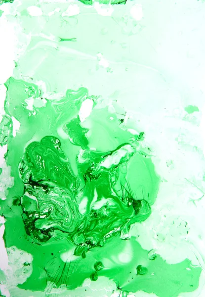 抽象手绘油漆背景: 绿色模式 — 图库照片