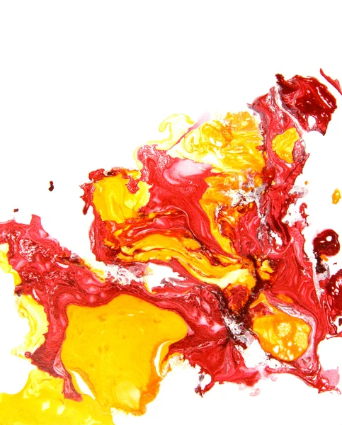 Αφηρημένο χέρι που φόντο χρώμα: κόκκινο και κίτρινο μοτίβα — Φωτογραφία Αρχείου