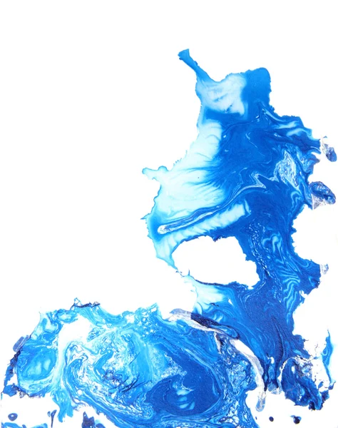 Abstract hand drawn paint background: padrões azuis no fundo branco — Fotografia de Stock