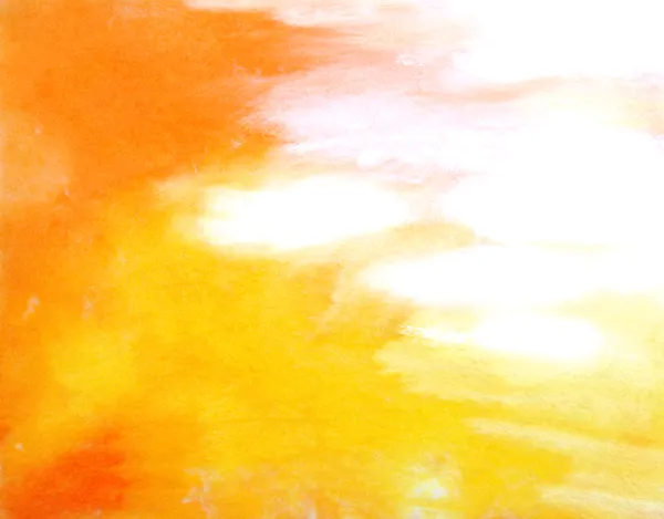 Abstrato mão desenho pintura fundo: amarelo e vermelho fogo-like padrões — Fotografia de Stock