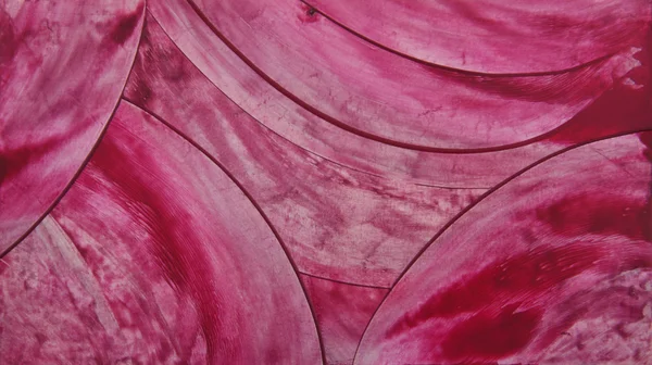 抽象手绘油漆背景: 红色和粉色圆模式 — 图库照片