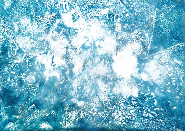 Abstrakt hand dras paint bakgrund: blå och vit jul-l — Stockfoto