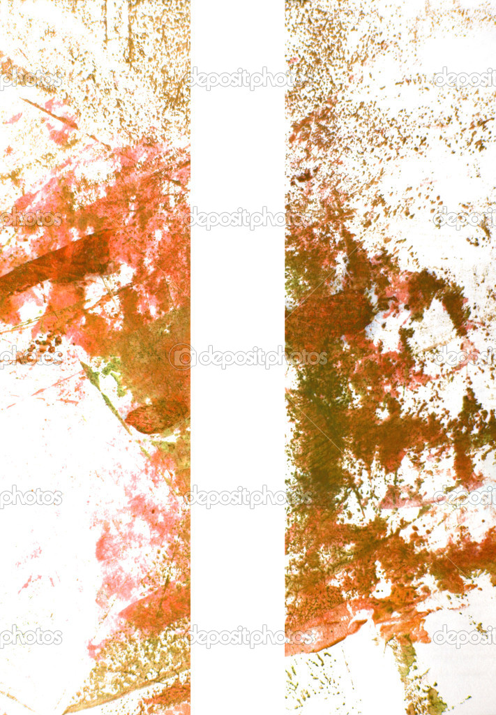 Abstract hand drawn paint background: red and brown sketch patterns on whit