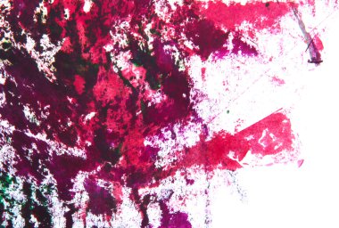 Soyut elle çizilmiş resim / grafik: beyaz ba üzerinde kırmızı ve yeşil desenleri