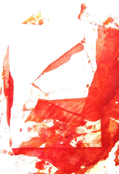 Soyut elle çizilmiş resim / grafik: kırmızı çerçeve kalıpları üzerinde beyaz backgr — Stok fotoğraf