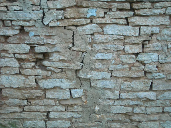 Vieille texture murale en briques déchiquetées — Photo