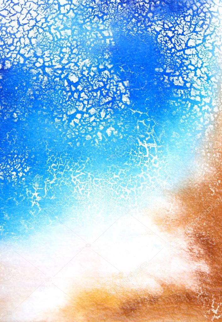 Abstract textured background: blue, brown, and white patterns